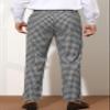Houndstooth Suit Pants for Men Slim Fit Classic Business Plaid Dress Trousers view 3