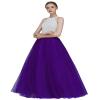 EllieHouse A Line Long Full Bridesmaid Tulle Skirt for Wedding Evening Party P68 Purple XL view 1