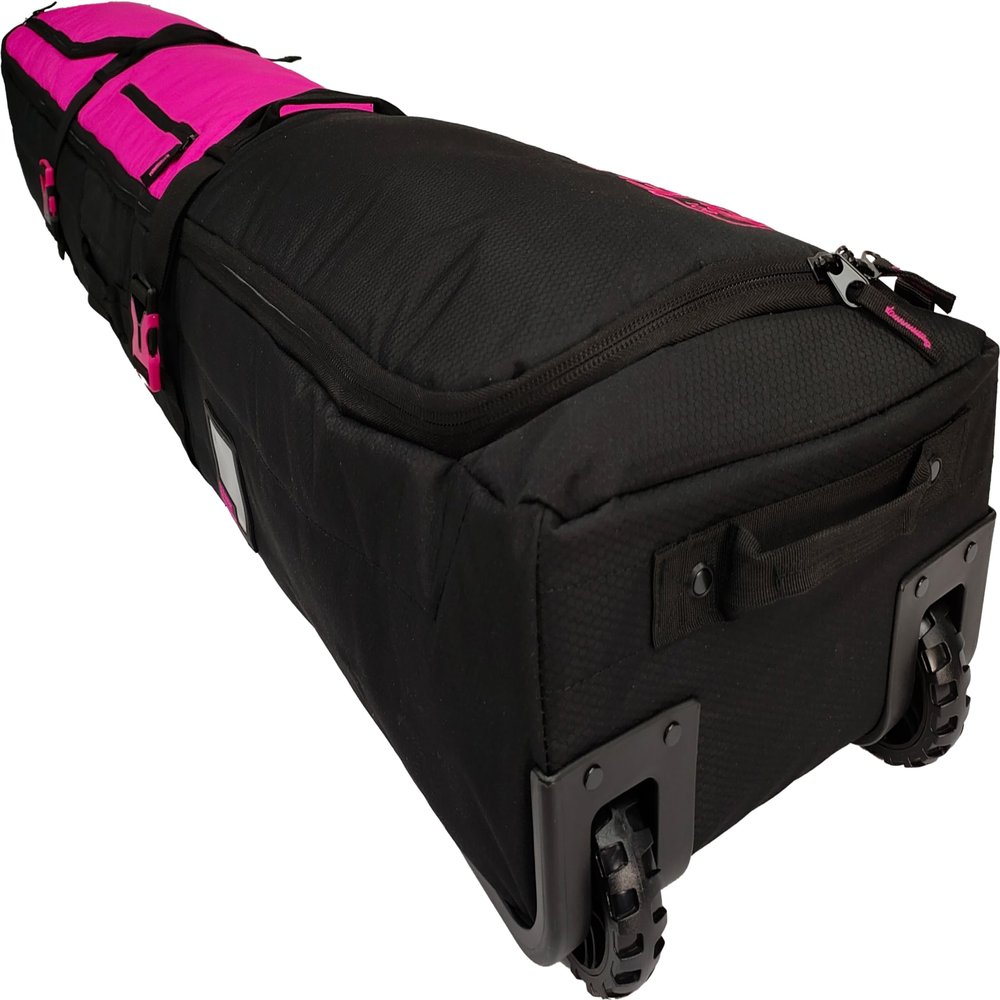 Element Equipment Wheeled Padded Snowboard Bag Ultimate Double - Premium High End Double Roller Travel Bag 157 Bar B Pink Ripstop