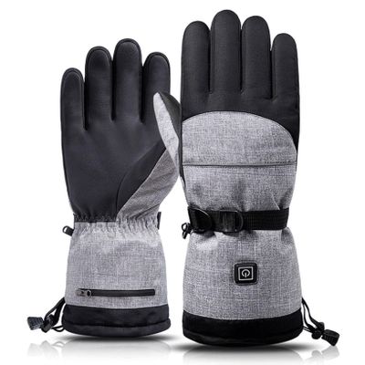 TQQEPOOL Rechargeable Heated Gloves,3 Modes Electric Gloves for Men Women,Waterproof & Touchscreen Heated Gloves for Climbing Hiking Cycling Skiing