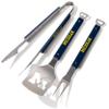 YouTheFan NCAA Michigan Wolverines Spirit Series 3-Piece BBQ Set,Stainless Steel, 22" x 9" & NCAA Michigan Wolverines Logo Series Cutting Board view 2