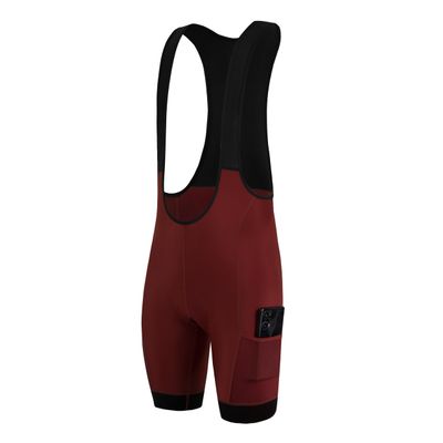 Coconut Ropamo Men's Cycling Bib Shorts Biking Cycling Shorts with Pockets Bike Riding Shorts 4D Padded Anti-Slip Cuff (M, Red)