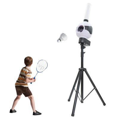 RESKIU Upgraded Automatic Badminton Serving Machine, Badminton Robot Transmitter, Indoor and Outdoor Training, 50 Capacity, with Remote Control