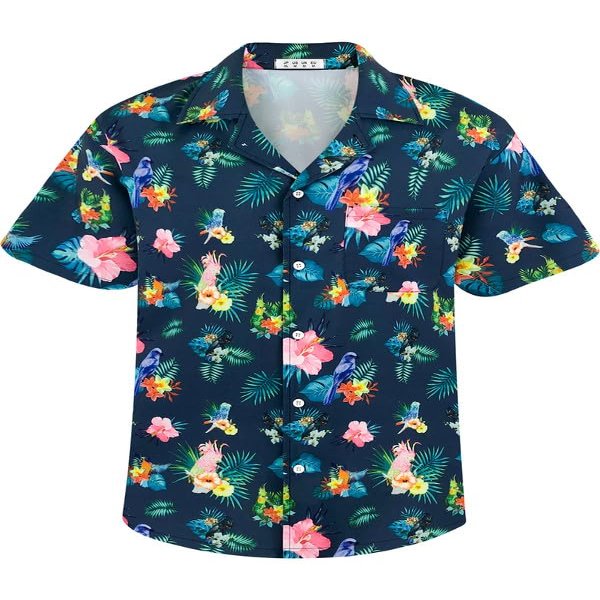 AINIKO Hawaiian Shirt for Men Summer Beach Casual Short Sleeve Button Down Shirts Printed Tropical Vacation Shirts