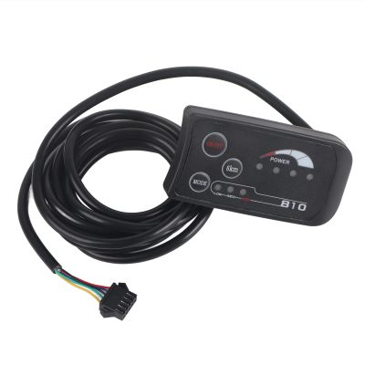 Pissente LCD Display Panel, 36-48V Black ABS Electric Bicke 810 LED Display with 5 Wire Cable Control Panel Meter Electric Bike Motor Speed Control for Electric Scooters Electric Bikes