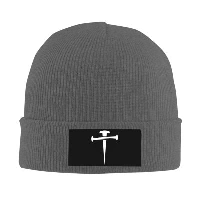 3 Nails Cross Beanie Hat for Men Women Soft Warm Knit Skull Cap Winter Hats Ski Hat Deep Heather