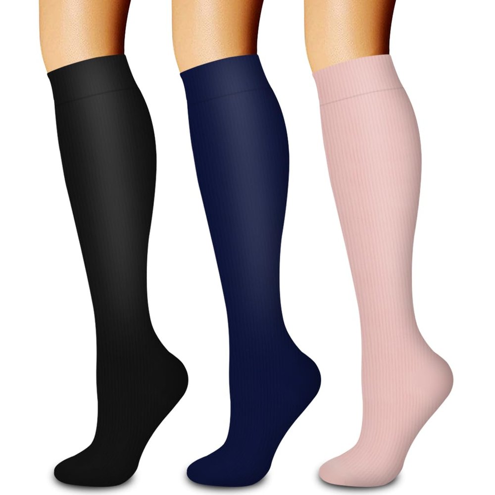Laite Hebe 3 Pack Compression Sock-Compression Sock For Women and Men Circulation -Best for Running,Athletic Sports