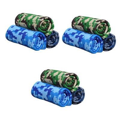 BESPORTBLE 9pcs Camouflage Cooling Towels Quick Dry Printed Towels for Summer Lightweight Absorbent and Skin-Friendly for Outdoor Sports Camping and Travel
