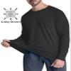 MAGCOMSEN Black Thermal Long Sleeve Men Fleece Winter Base Layer Undershirts Dry Fit Gym Shirts Black S view 2