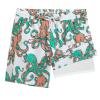 maamgic 7 Inch Mens Swim Trunks with Compression Liner Board Shorts with Zippered Pocket Bathing Suit for Beach Vacation White and Green Octopus Monster Large view 1