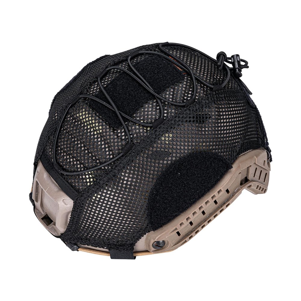 EXCELLENT ELITE SPANKER Tactical Helmet Cover - Fast Helmet Cloth for Airsoft in Size M/L - Black