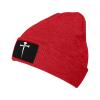 3 Nails Cross Beanie Hat for Men Women Soft Warm Knit Skull Cap Winter Hats Ski Hat Red view 2