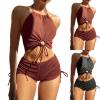 asntrgd Bathing Suit Womens Girls Sexy Two Piece Drawstring Tankini Swimsuit with Bottoms Cute High Cut Tankinis Swim Wear view 1