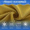 Hosuly 30 Pack Cooling Towels, 40"x12" Ice Breathable Chilly Sweat Rag Microfiber Workout Rags for Gym Towels for Neck and Face for Yoga Golf Sport Running(Yellow) view 2