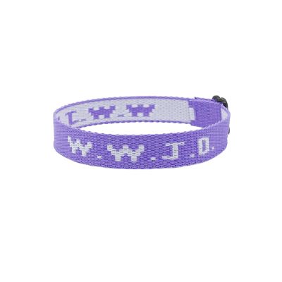 FORUBUS WWJD Bracelets, Inspirational Christian Wristbands for Men and Women, What Would Jesus Do Bracelets Pack/Single-purple