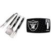 YouTheFan NFL Las Vegas Raiders Spirit Series 3-Piece BBQ Set, Stainless Steel, 22" x 9" & NFL Las Vegas Raiders Logo Series Cutting Board view 1