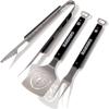 YouTheFan NFL Las Vegas Raiders Spirit Series 3-Piece BBQ Set, Stainless Steel, 22" x 9" & NFL Las Vegas Raiders Logo Series Cutting Board view 2