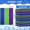Hosuly 30 Pack Cooling Towels, 40"x12" Ice Breathable Chilly Sweat Rag Microfiber Workout Rags for Gym Towels for Neck and Face for Yoga Golf Sport Running(Dark Blue, Light Green, Purple) view 3