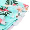 Girls Swimsuit One Piece Long Sleeve UPF 50+ Floral Skirted Bathing Suit Modest Beach Swim Dress S448_CyanFlower_104/110 view 4