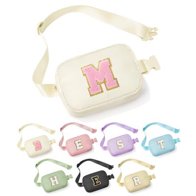 YOOLIFE Initial Crossbody Bag Girls Purse Belt Bag Fanny Pack - Birthday Gifts for 3 4 5 6 7 8 9 10 Year Old Girls Kids, Gifts for Girl Kids Daughter, Beige M
