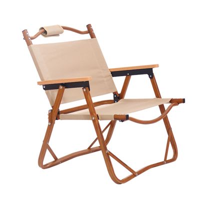 COMPR Folding Camping Chair, Portable Collapsible Fishing Chair, Beach Chair, with Armrest for Outdoor & Indoor Hiking Lawn Picnic (Color : A, Size : S), Small