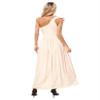 DINORMIN Women's Ruffle Sleeveless One Shoulder Bodycon Dresses Party Evening Long Formal Dress Champagne Small view 4