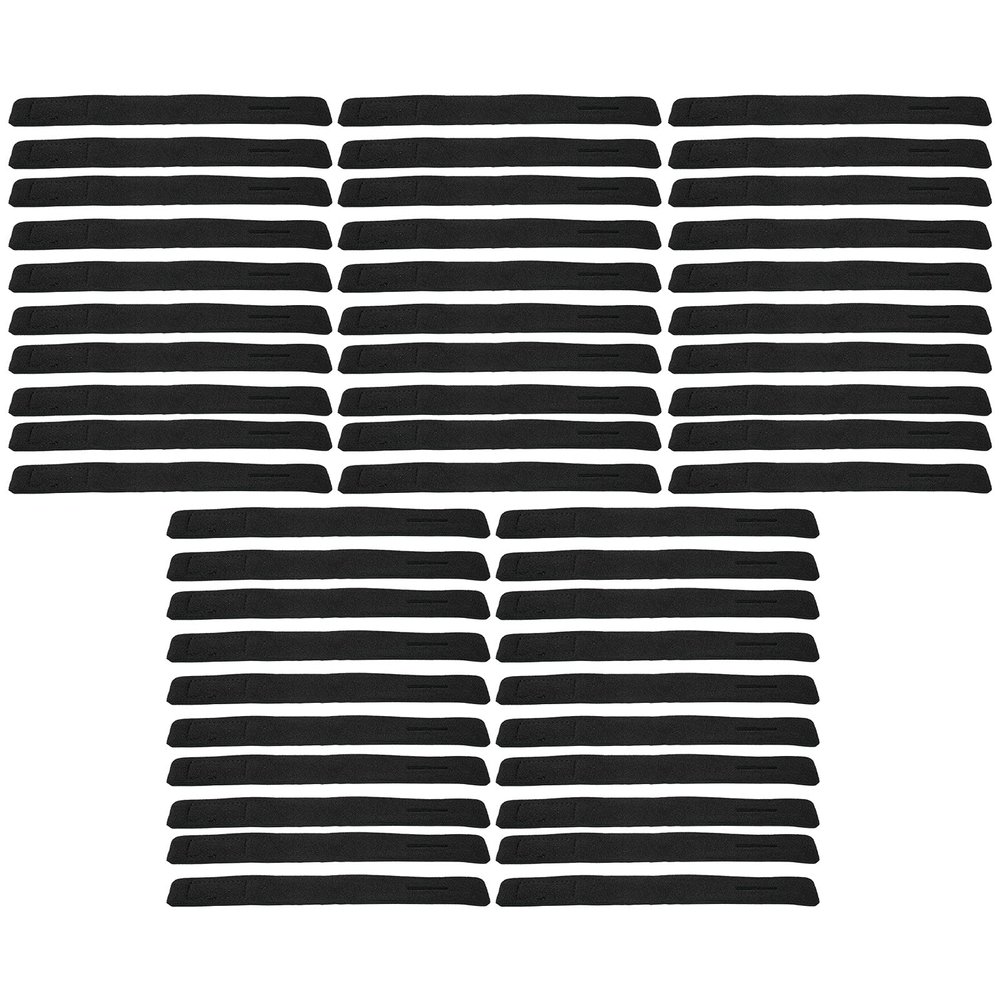 Xcello 50pcs Fishing Rods Belt Stretchy Straps Fishing Tackle Ties Cable Bait Casting Rod Holders Durable Nylon (Black)