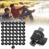 Xcello 50pcs Fishing Rods Belt Stretchy Straps Fishing Tackle Ties Cable Bait Casting Rod Holders Durable Nylon (Black) view 2