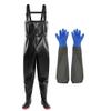 Aikelai Chest Waders for Men Waterproof Fishing Waders with Long Rubber Gloves, Insulated Duck Hunting Waders-Black (M12), Balck view 1
