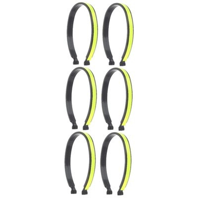 Yardwe 6pcs Bike Riding Reflective Leg Straps Cycling Pant Leg Restraints Removable Reflective Clips