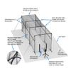 MR 40FT Batting Cage, Baseball Softball Hitting Cage Net and Frame, Heavy Duty Baseball Softball Training Equipment, Framed Batting Cage Complete Package for Hitting and Pitching Practice, Black view 3