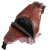 Leather Sling Bag Hiking Daypack for Men Women Outdoor Travel Camping Fishing Crossbody Shoulder Chest Pack Backpack (Coffee) view 4