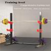 Adjustable Squat Rack Stand - Fitness Barbell Rack Bench Press Lifting Heavy Metal Support Frame Max Load 200Kg Home Gym Strength Training Stand, Black+Red view 2