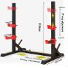 Adjustable Squat Rack Stand - Fitness Barbell Rack Bench Press Lifting Heavy Metal Support Frame Max Load 200Kg Home Gym Strength Training Stand, Black+Red view 3