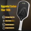 Amoswiz Carbon Fiber Pickleball Paddle, 16MM T800 Thermoformed Pickleball Paddles for Spin, Power & Control Pickleball Racket with Cover & Eraser, Gift for Professional & Intermediate view 2