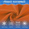Hosuly 30 Pack Cooling Towels, 40"x12" Ice Breathable Chilly Sweat Rag Microfiber Workout Rags for Gym Towels for Neck and Face for Yoga Golf Sport Running(Light Green, Orange) view 3
