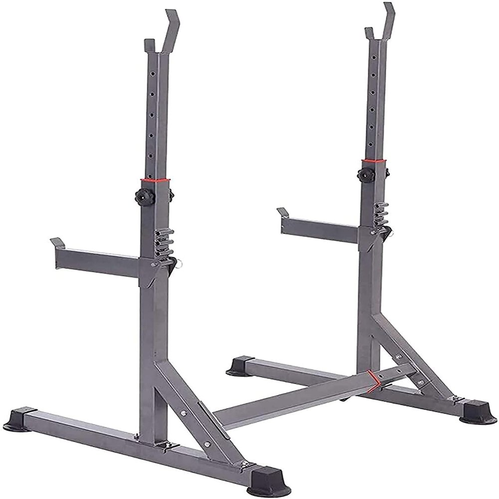 Multi-Function Weight Lifting Home Gym Fitness Home Adjustable Barbell Rack Squat Rack Multifunction Sturdy Durable Bodybuilding Dip Stand Weight Lifting Bench Press for Arm Strength Tr