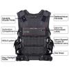 BOMTURN Tactical Vest Outdoor Ultra-Light Breathable Durable Mesh Airsoft Vest Adjustable Detachable Belt & Holster view 3