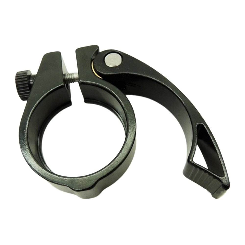 Aluminum Bicycle Seatpost Clamp, 38mm Diameter, Sleek Black Design