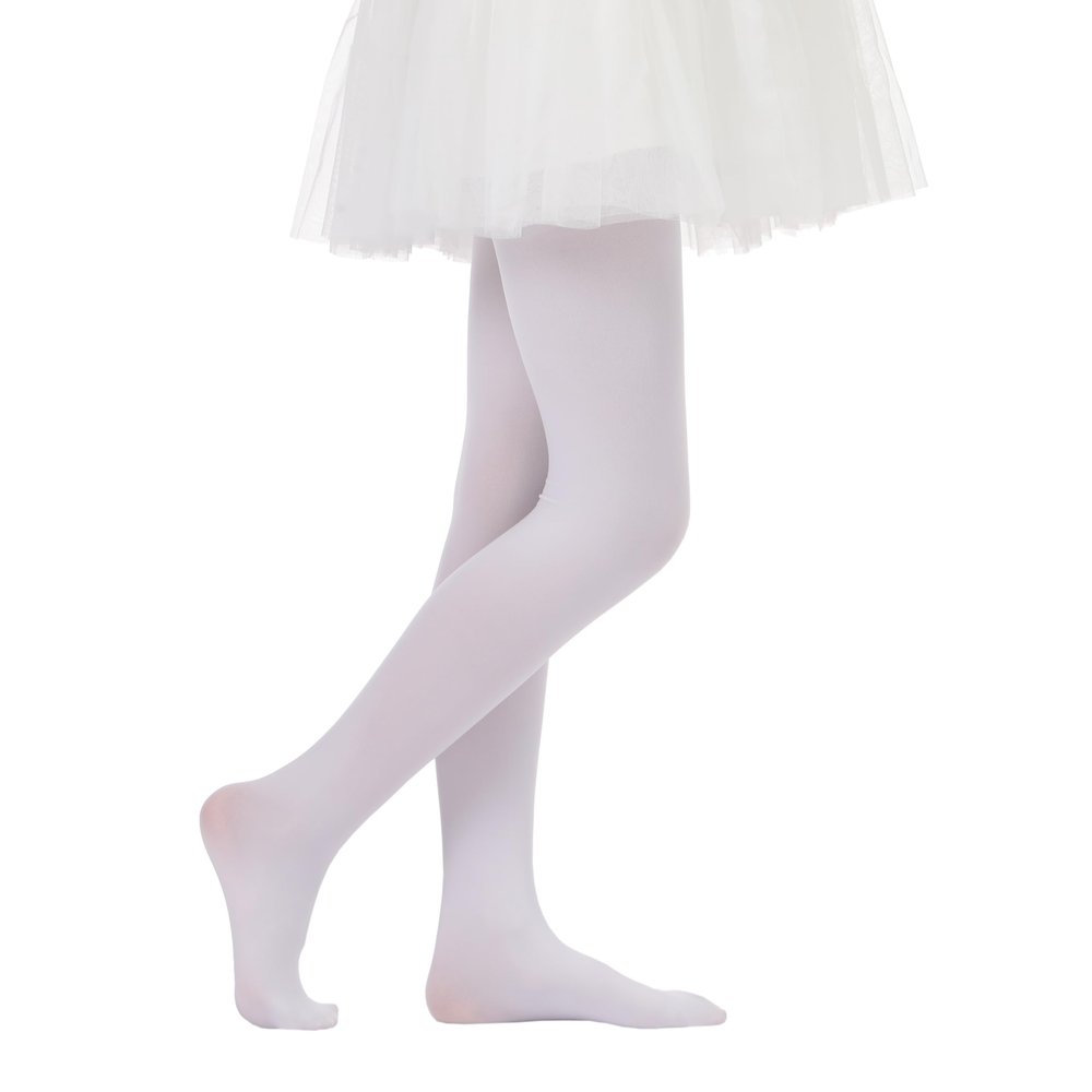 Paralinda Girls Semi-Opaque Tights 50 Den (11-13, White)