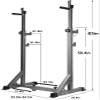 Home Abdominal Dumbbell Bench Multi-Function Barbell Rack Dip Stand, Adjustable Barbell Stand Weight Lifting Rack, Gym Family Fitness Squat Rack Strength Training Workout Dipping Statio view 2