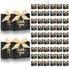 60Pack Small Thank You Gift Bags, 4.5x1.8x3.9 Inches Black Mini Gift Bags with Ribbon Wedding Candy Favor Boxes Birthday Party Favor Bags for Baby Shower Anniversary view 1
