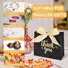 60Pack Small Thank You Gift Bags, 4.5x1.8x3.9 Inches Black Mini Gift Bags with Ribbon Wedding Candy Favor Boxes Birthday Party Favor Bags for Baby Shower Anniversary view 4