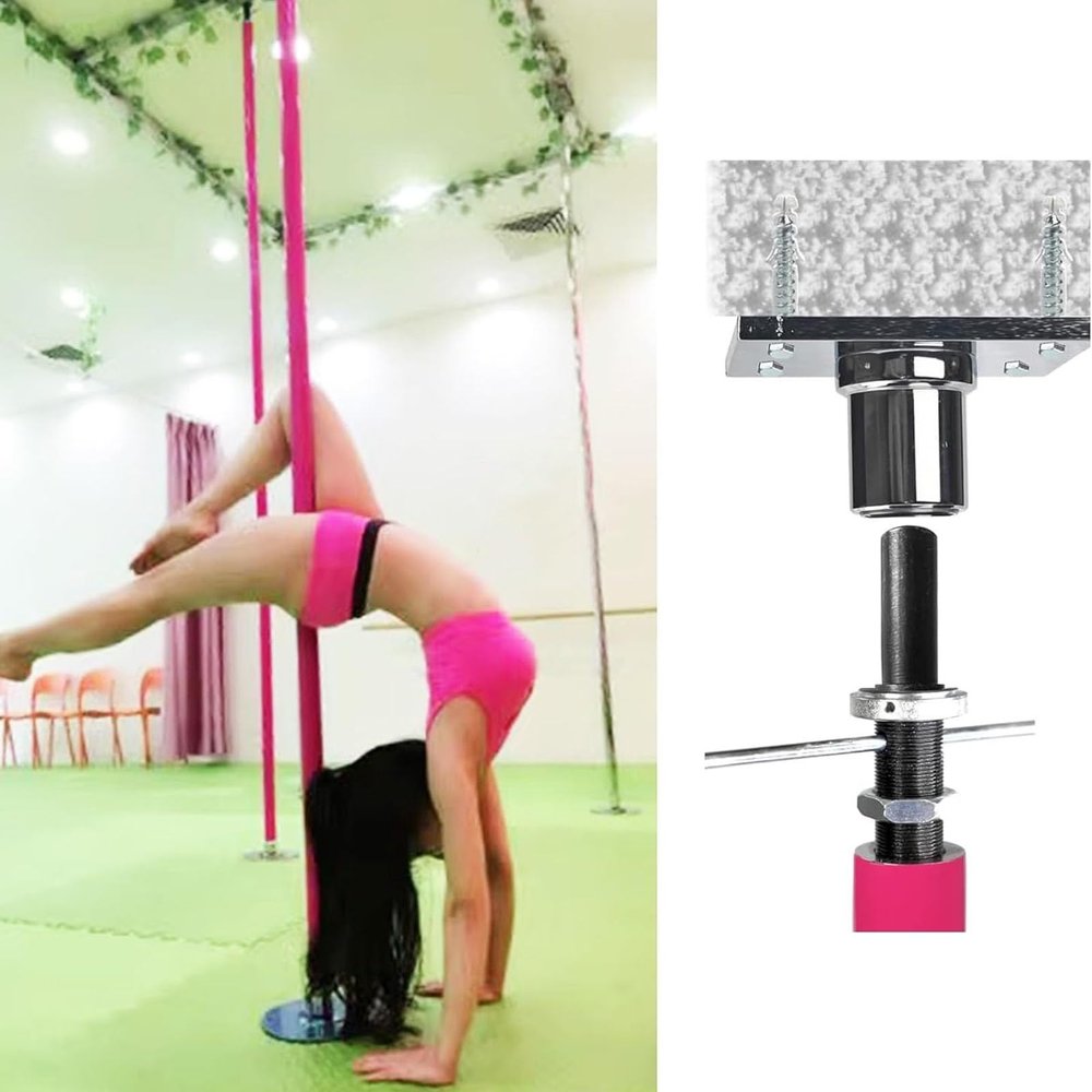 YLQFGUVWK Home Adjustable Pole Dance Pole, Rotating/Static Dance Pole for Beginners and 45mm Pole Dance Pole, 440 Lbs Weight Capacity