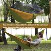 Camping Hammock with Net,Portable Lightweight Double Hammocks with Tree Straps and Solid D-Shape Carabiners,Parachute Nylon Hammock for Backpacking Beach Backyard Patio Hiking Green&Khaki view 4