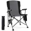 Camping Chair for Adults,Portable Folding Lawn Chair for Outside,Heavy Duty Camping Chair Support up to 330lbs,Collapsible Outdoor Chair with Cup Holder(Grey) view 1