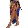 Agoky Womens Shiny Big Sequins Skirt Belly Dance Hip Skirts Rave Party Hip Wrap Long Skirt Costume Gold Large view 2