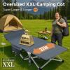 Slsy Oversized XXL Folding Camping Cot for Adults with Pad, Padded Portable Sleeping Cots, Camp Bed with Carry Bag for Outdoor Travel, Beach, Hiking view 4