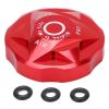 Bike Front Fork Cover, Suspension Cap, Front Fork Air Chamber Cover with 3 Washer, Shock Absorption Air Gas Shoulder Cover Valve Protector Parts for Mountain Bike Road Bike MTB Protection(Red) view 1