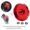Bike Front Fork Cover, Suspension Cap, Front Fork Air Chamber Cover with 3 Washer, Shock Absorption Air Gas Shoulder Cover Valve Protector Parts for Mountain Bike Road Bike MTB Protection(Red) view 3